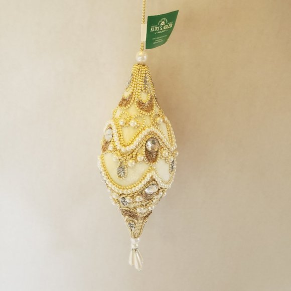 Kurt Adler Pearl & Sequine Ornament New - Picture 5 of 7